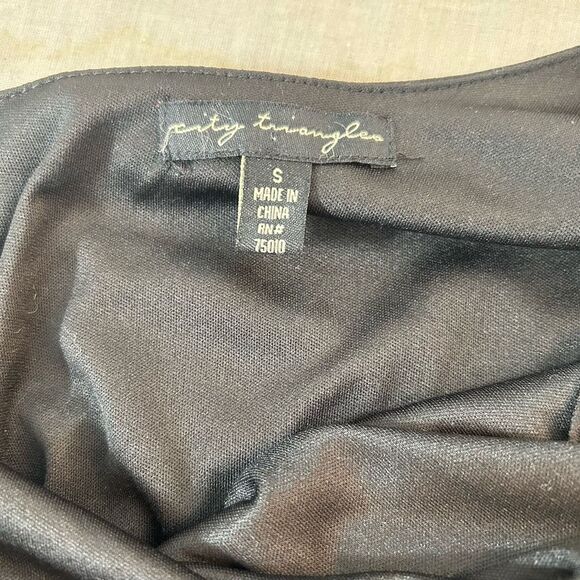 City Triangles Black Ruched Bodycon One Shoulder Mini Dress Size S - Picture 7 of 9